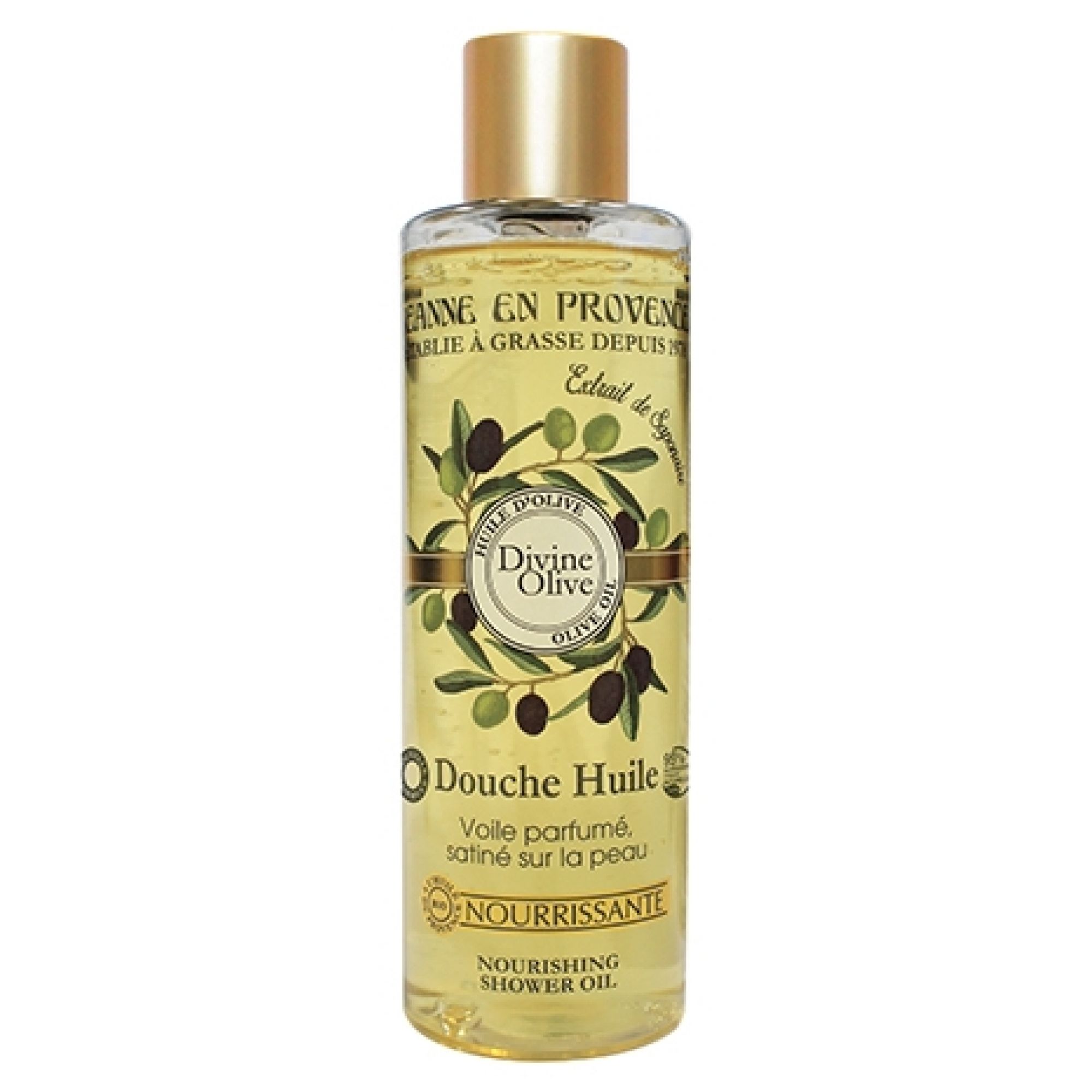 Jeanne en Provence Duschöl Divine Olive 5x5x17 cm
