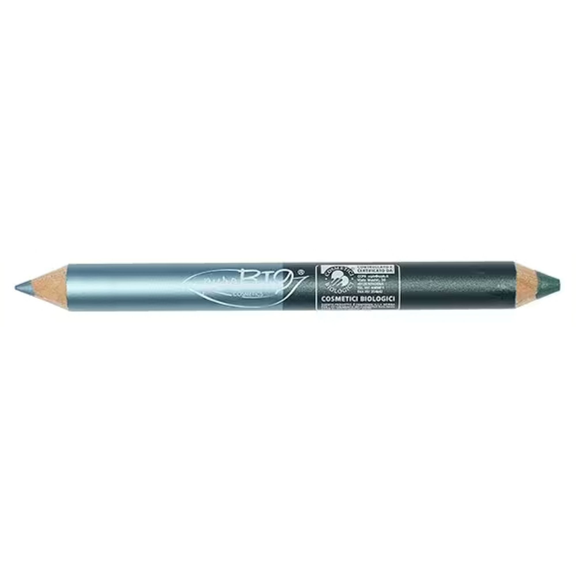 PuroBIO Cosmetics Duo Night Kajal/Augenstift Bio Lidschatten (Farbton : Türkis / Smaragd) 13,6x1,2x1,2 cm