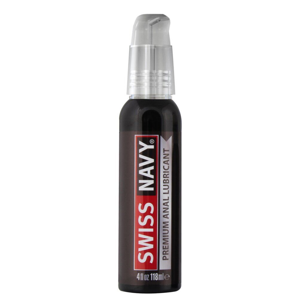Swiss Navy Premium Anal Lubricant Flasche mit Pumpspender.