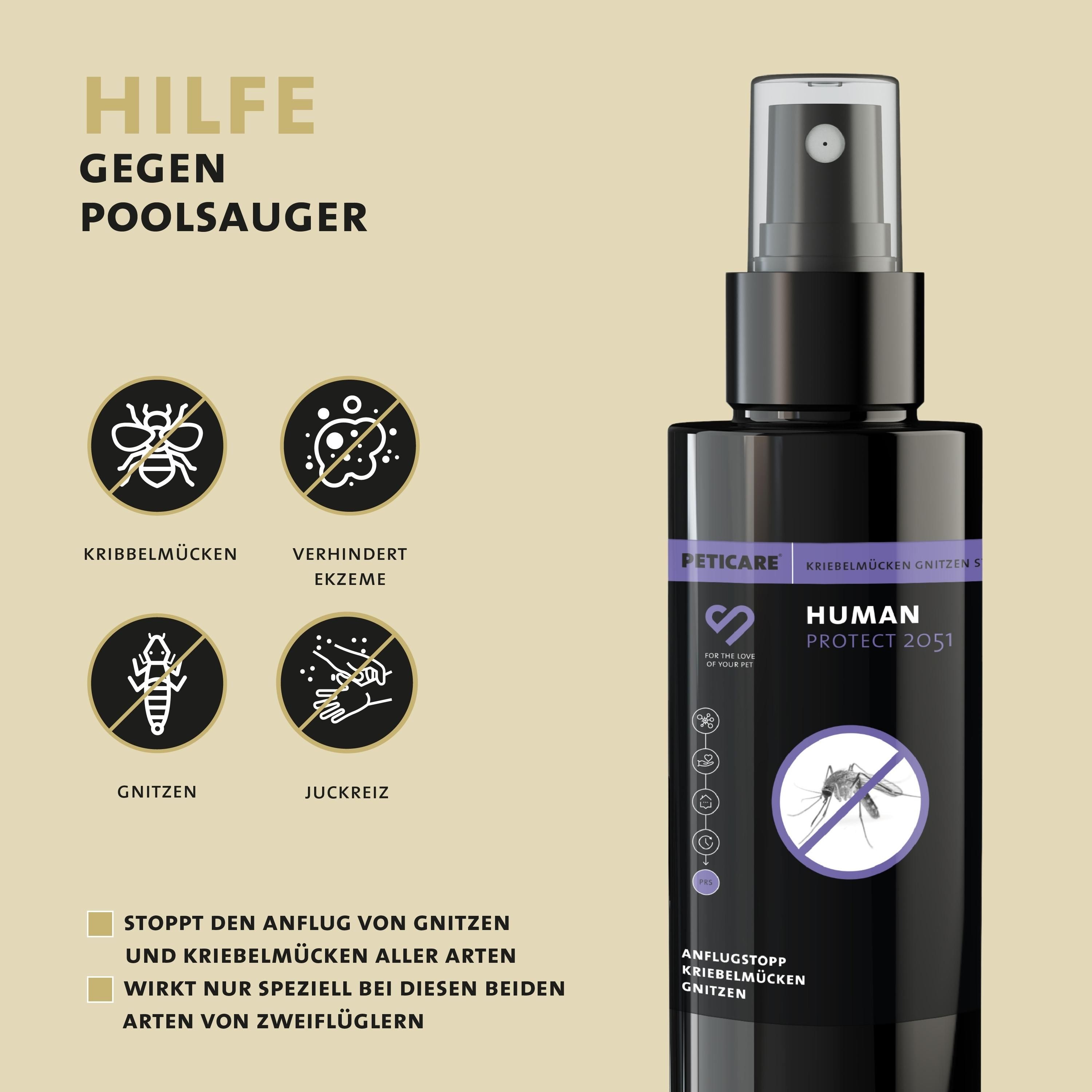 Kriebelmücken & Gnitzen Spray für Menschen, Spezial-Abwehr mit technologischem Anflugstopp-Effekt