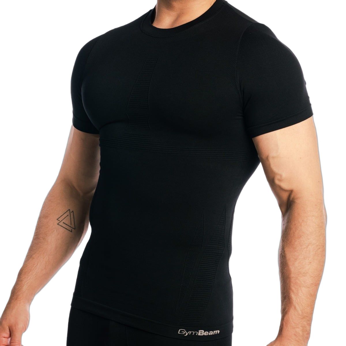 GymBeam T-Shirt Herren Slim nahtlos in Black