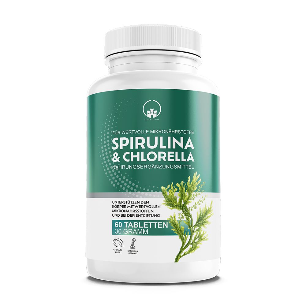 Saint Nutrition Spirulina Chlorella Kapseln 60 St