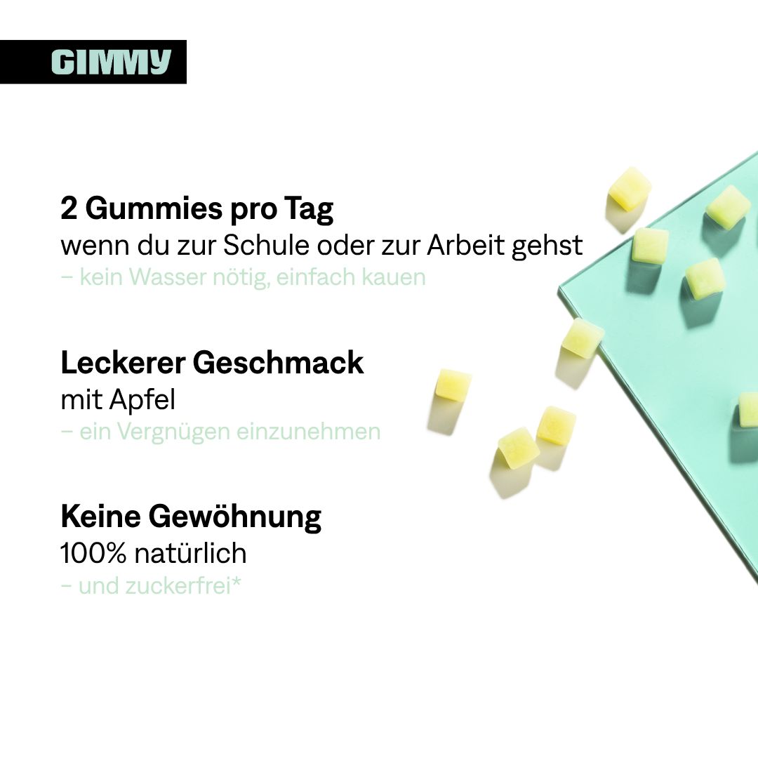 GIMMY Focus Gummies - Nahrungsergänzungsmittel für mehr Konzentration
