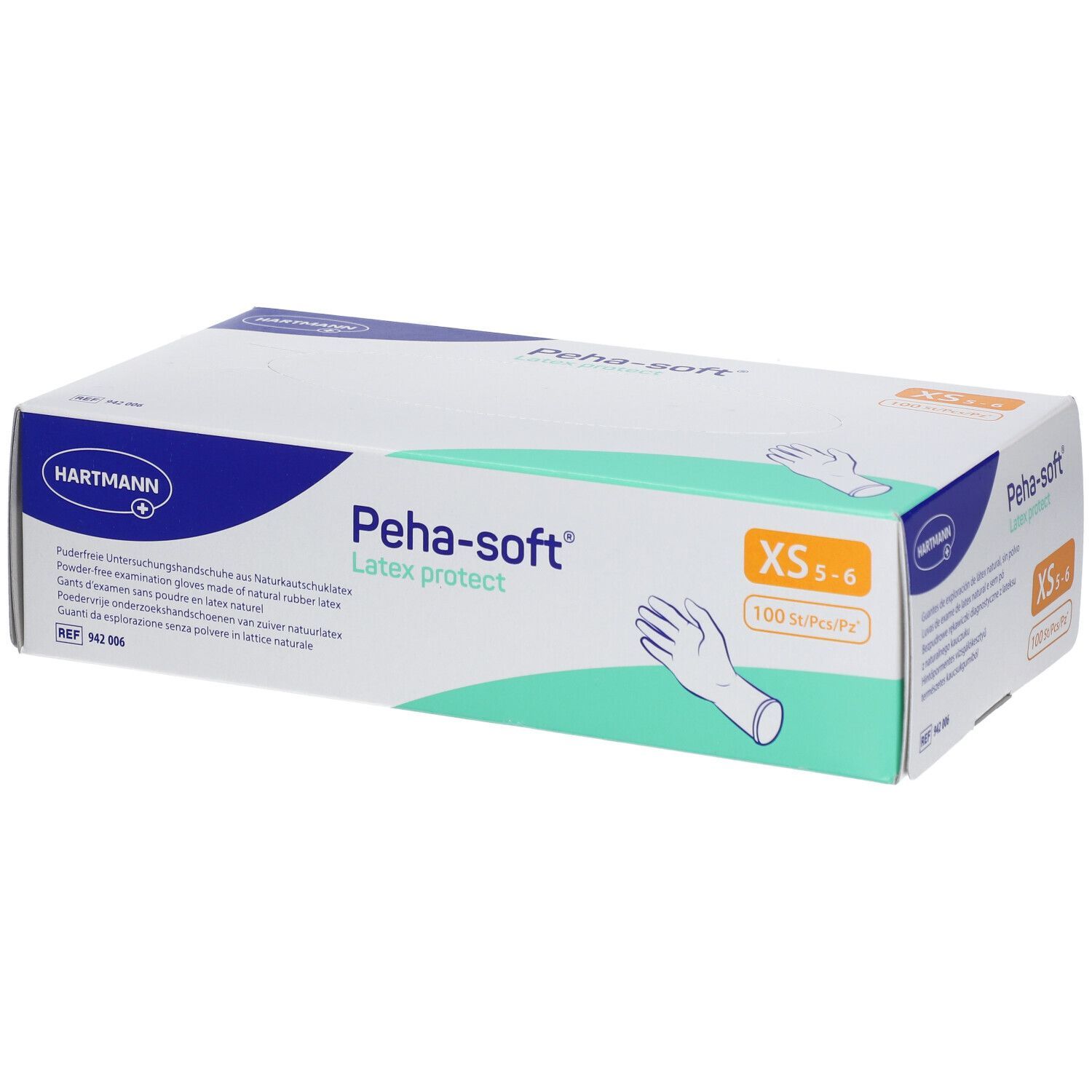 Peha-Soft Latex protect Einm.Untersuchungshandschuhe unsteril pf XS