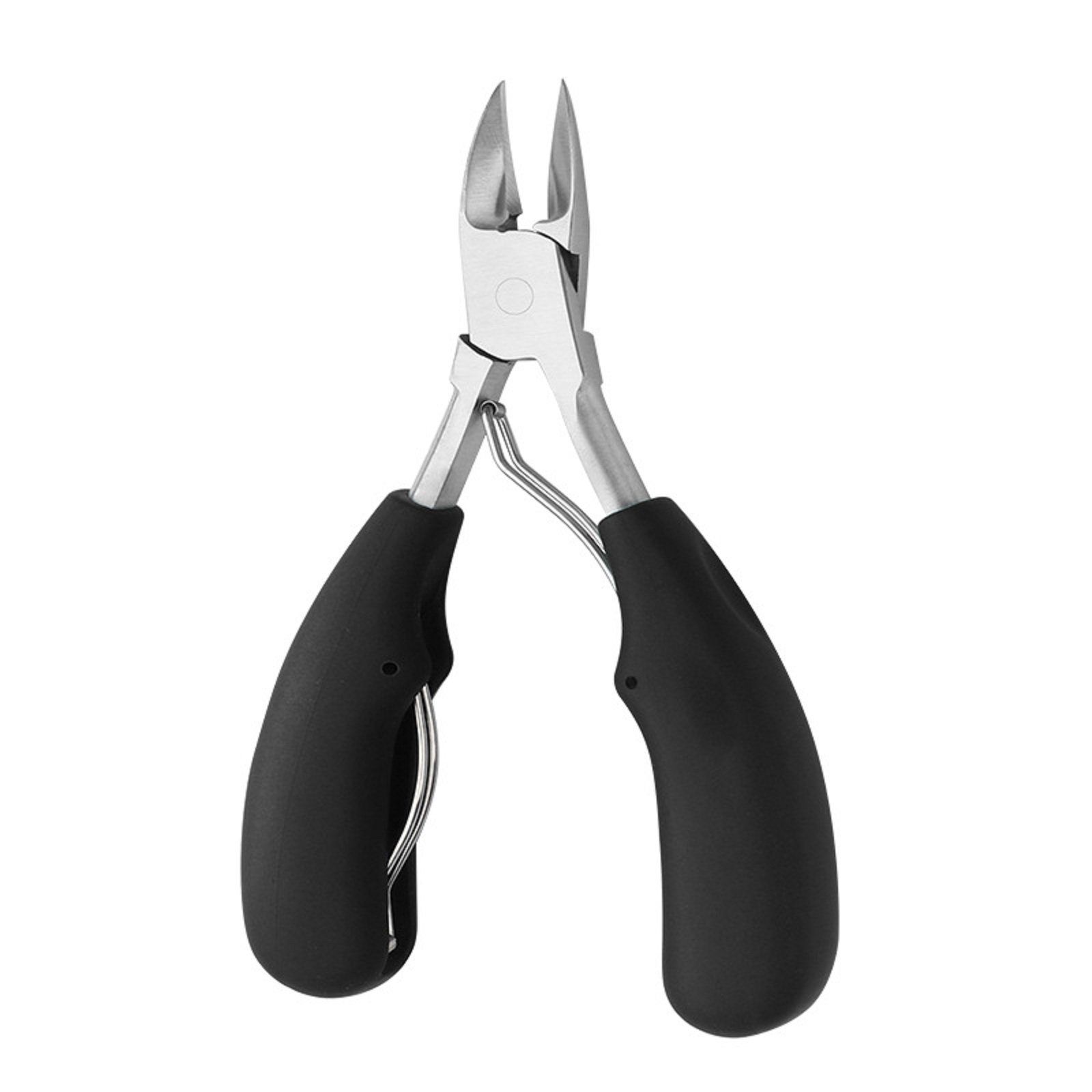 COOL-i Profi Fußnagelknipser aus Edelstahl, Präzisionszange für dicke Nägel, rutschfester Griff