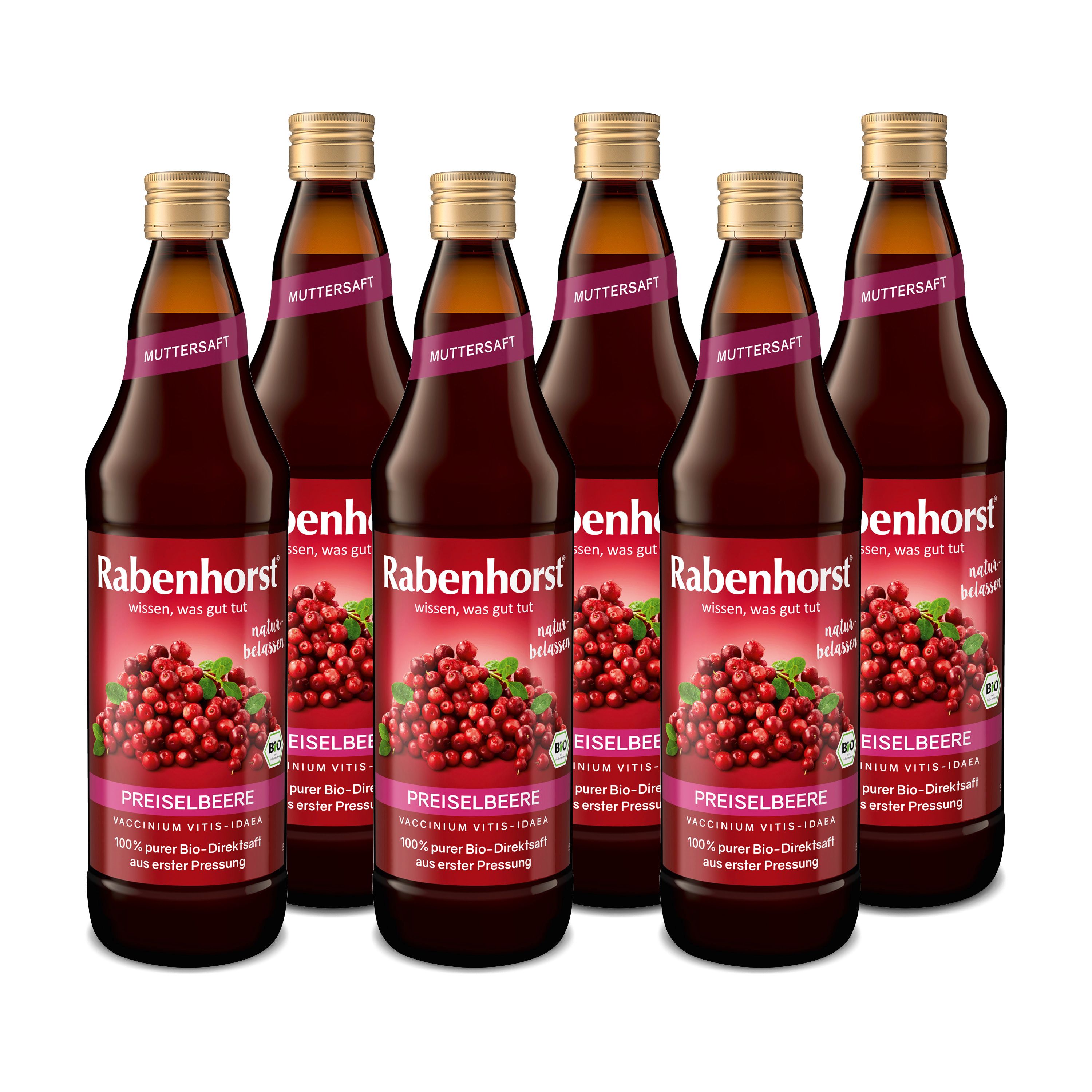 Rabenhorst Preiselbeere Muttersaft BIO 6x700 Ml - Shop Apotheke