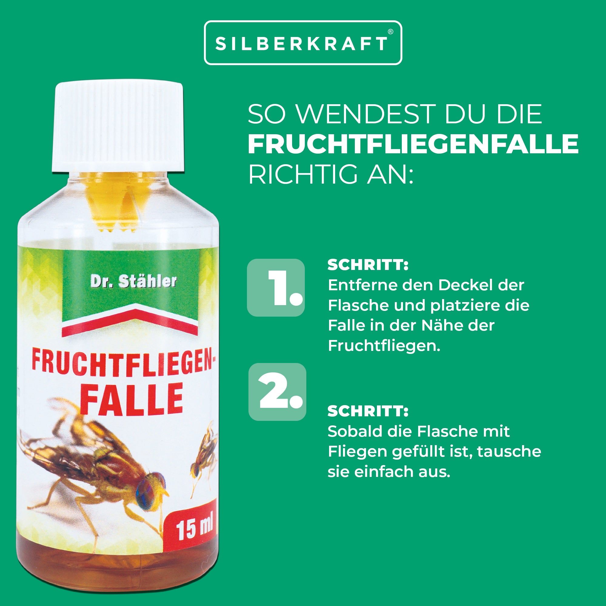 SILBERKRAFT Fruchtfliegenfalle