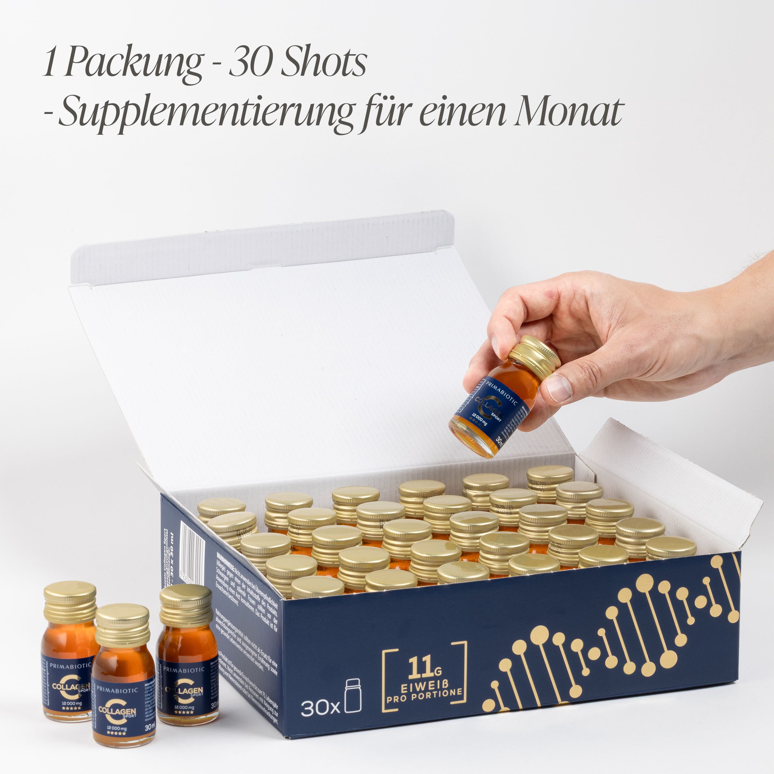Kollagen Trinkampullen – Primabiotic Collagen Sport 12000 mg mit Orthokieselsäure