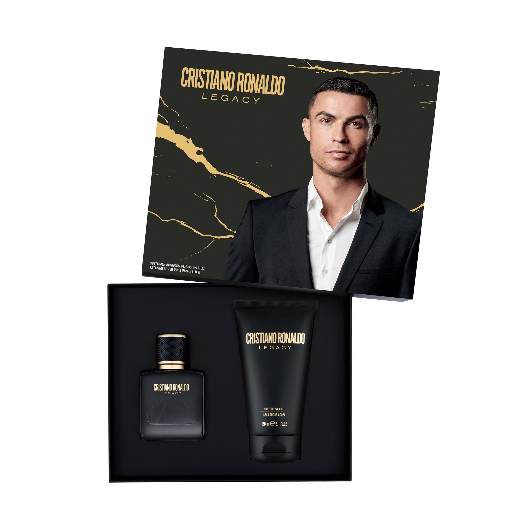 Cristiano Ronaldo CR7 Legacy Geschenkset Eau de Parfum und Shower Gel Herren Duftset aromatisch 180 ml