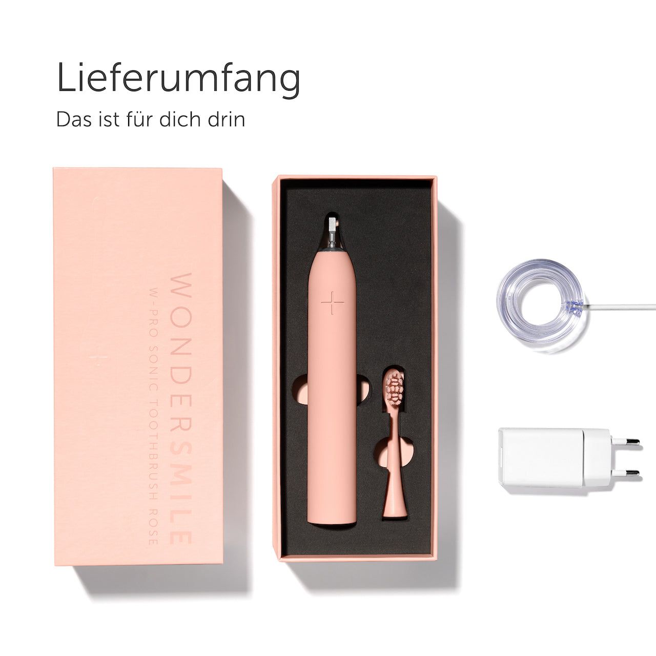 Wondersmile Schallzahnbürste Pro Atomic Rose - Testsieger - 100 Tage risikofrei testen