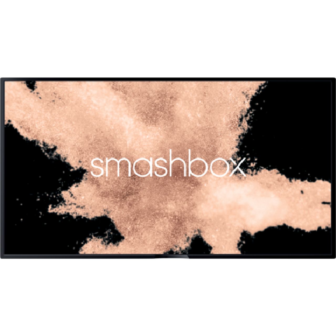 Smashbox Cover Shot Eye Palette. Schwarze Verpackung mit Produktnamen und rosafarbenem Design. Marke deutlich sichtbar.