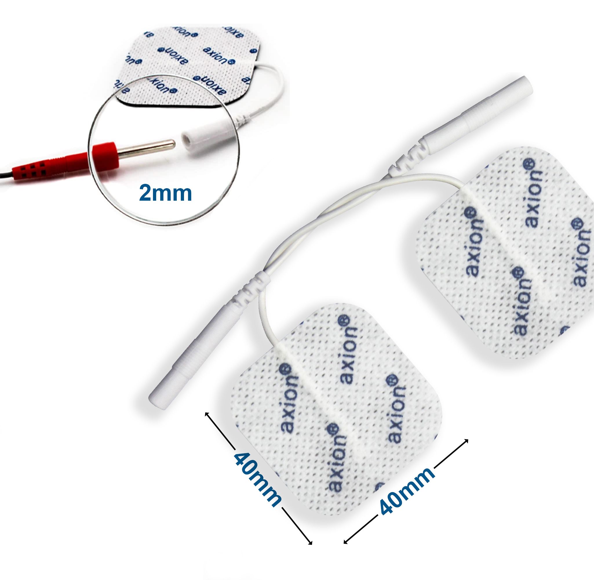 axion® selbstklebende Elektrodenpads 4x4 cm – passend zu axion, Prorelax, Promed, etc.