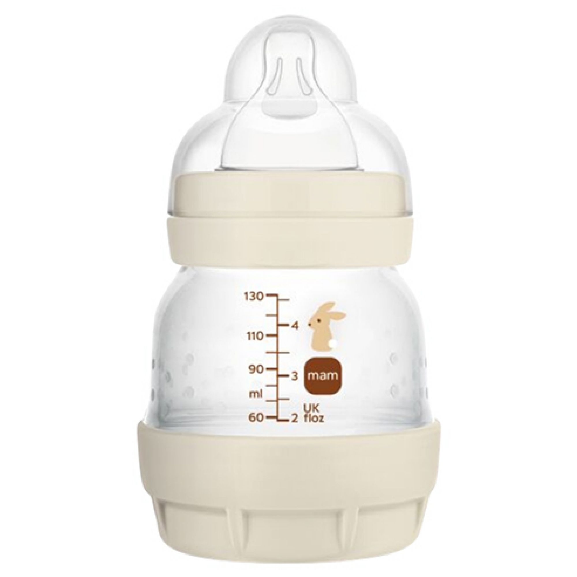 MAM Babyflasche Easy Start 0 Monate Milchfluss (Modell : Sand) 7,1x7,1x13,5 cm