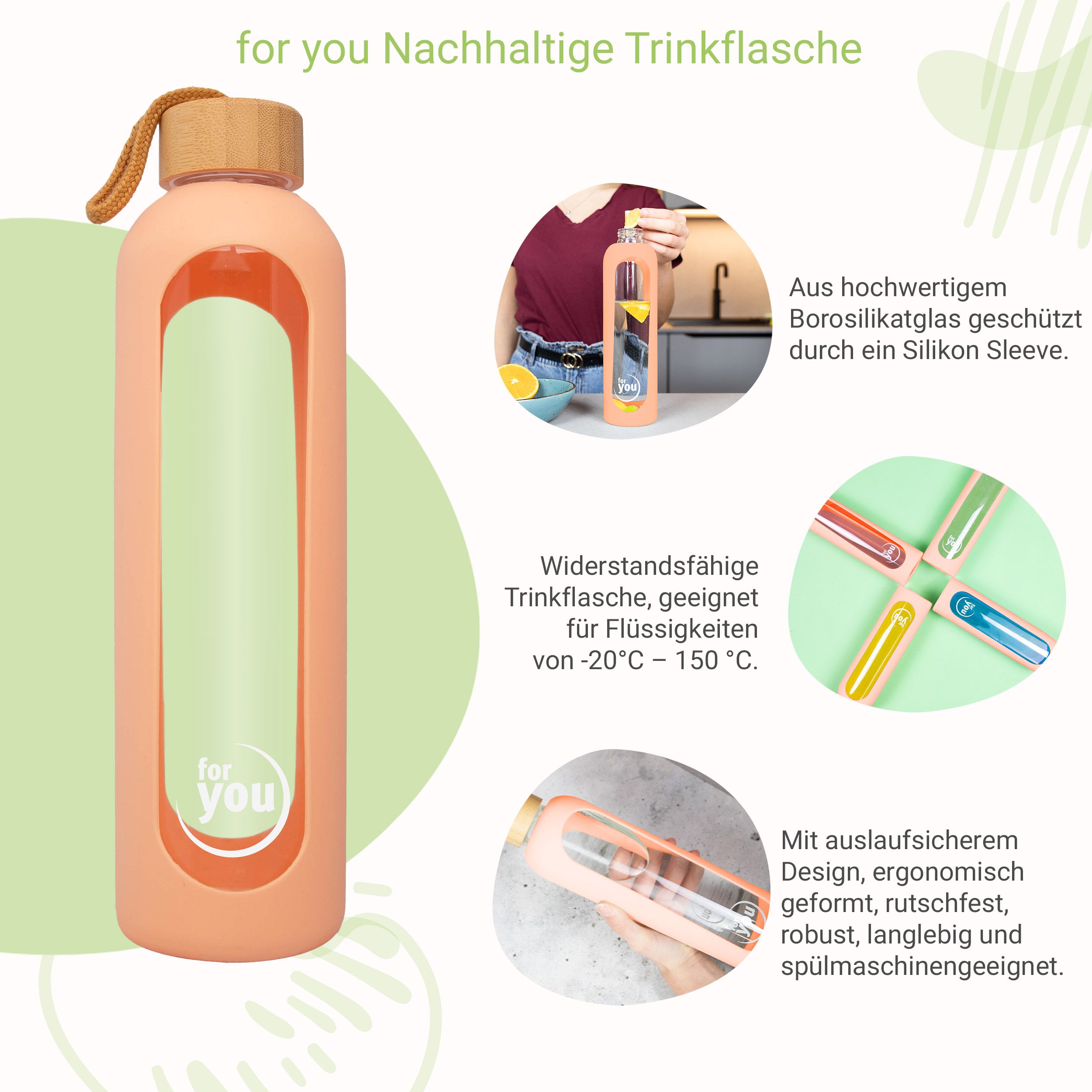 for you Nachhaltige Trinkflasche