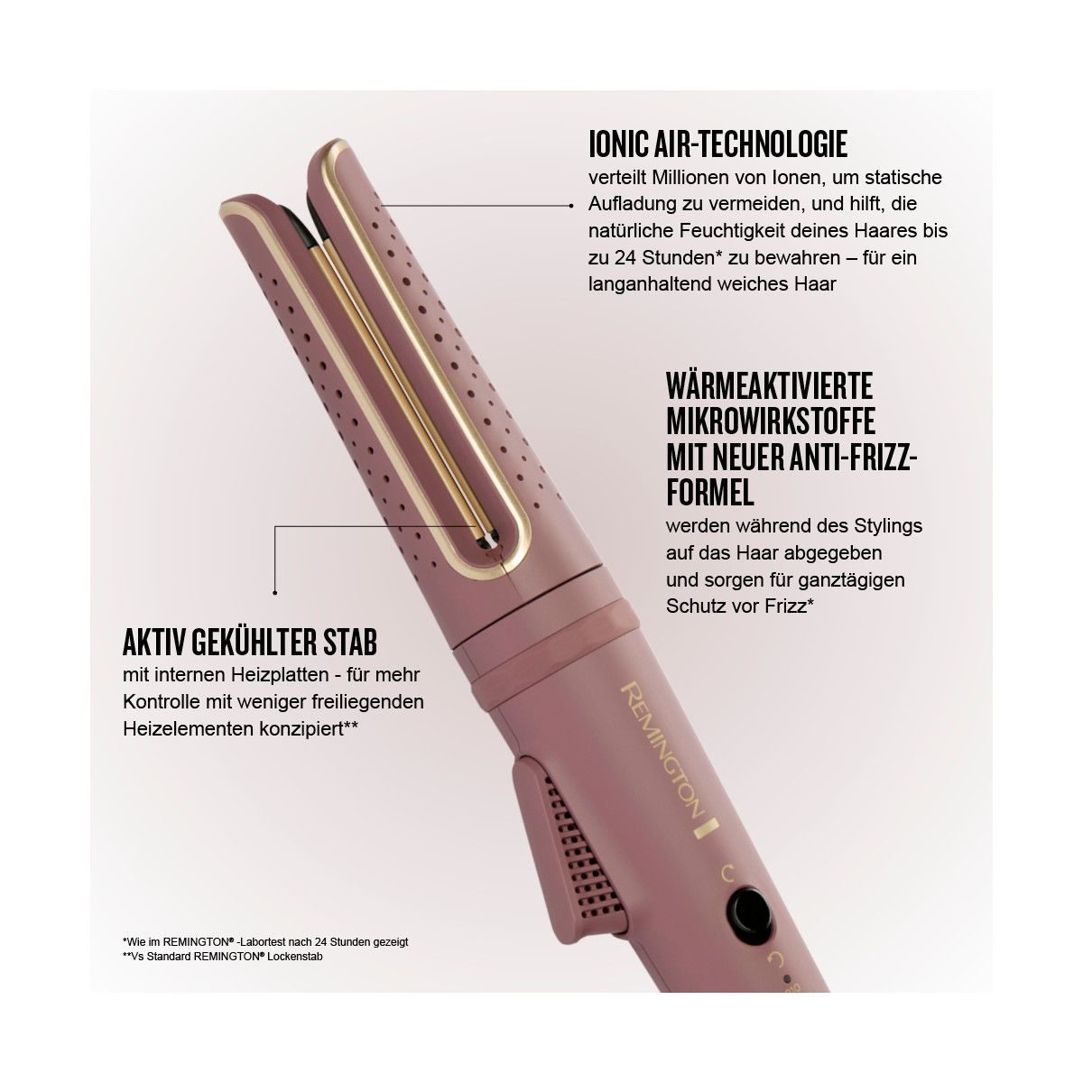 REMINGTON Lockenstab rotierend Rotating Curler AIRvive CI8930 Anti-Frizz Ionen