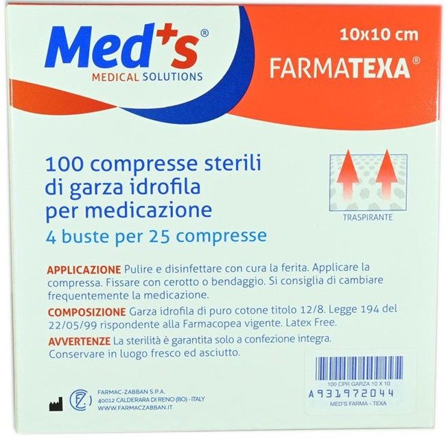 Garza Meds 2/8 10X10Cm 100Pz 100 St Gaze