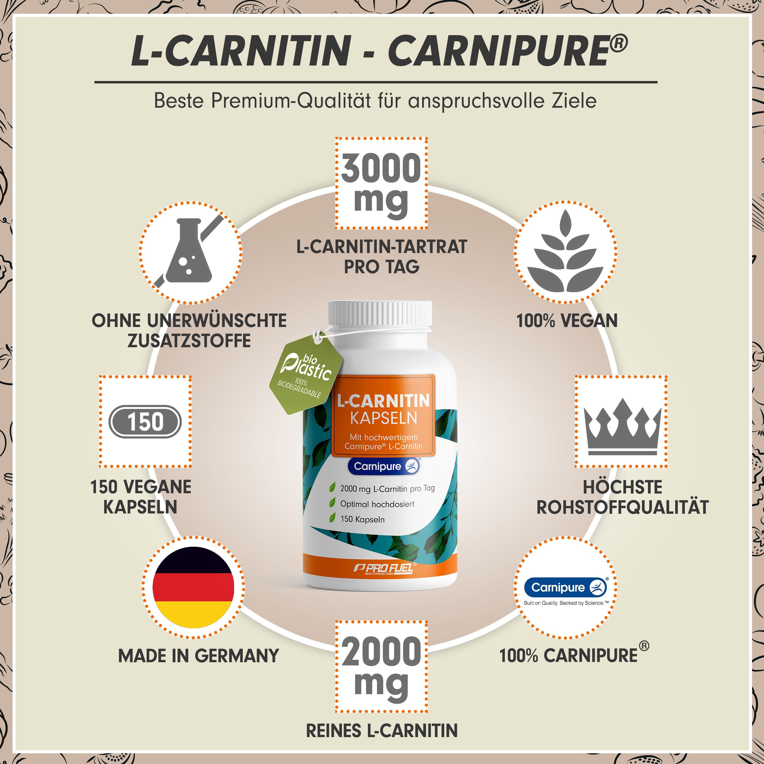 ProFuel - L-Carnitin Kapseln 128 g