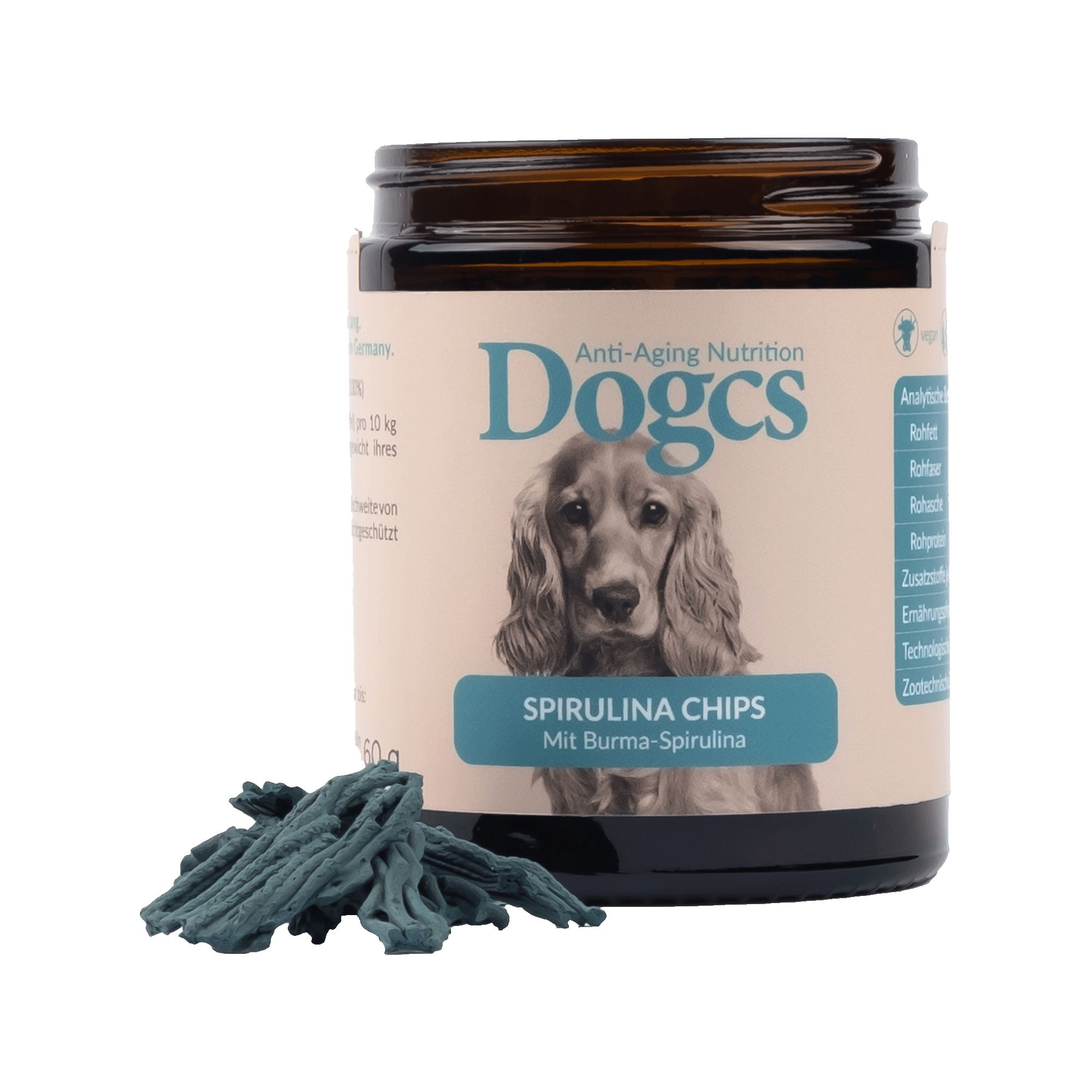 Dogcs Spirulina Chips 120 g Presslinge