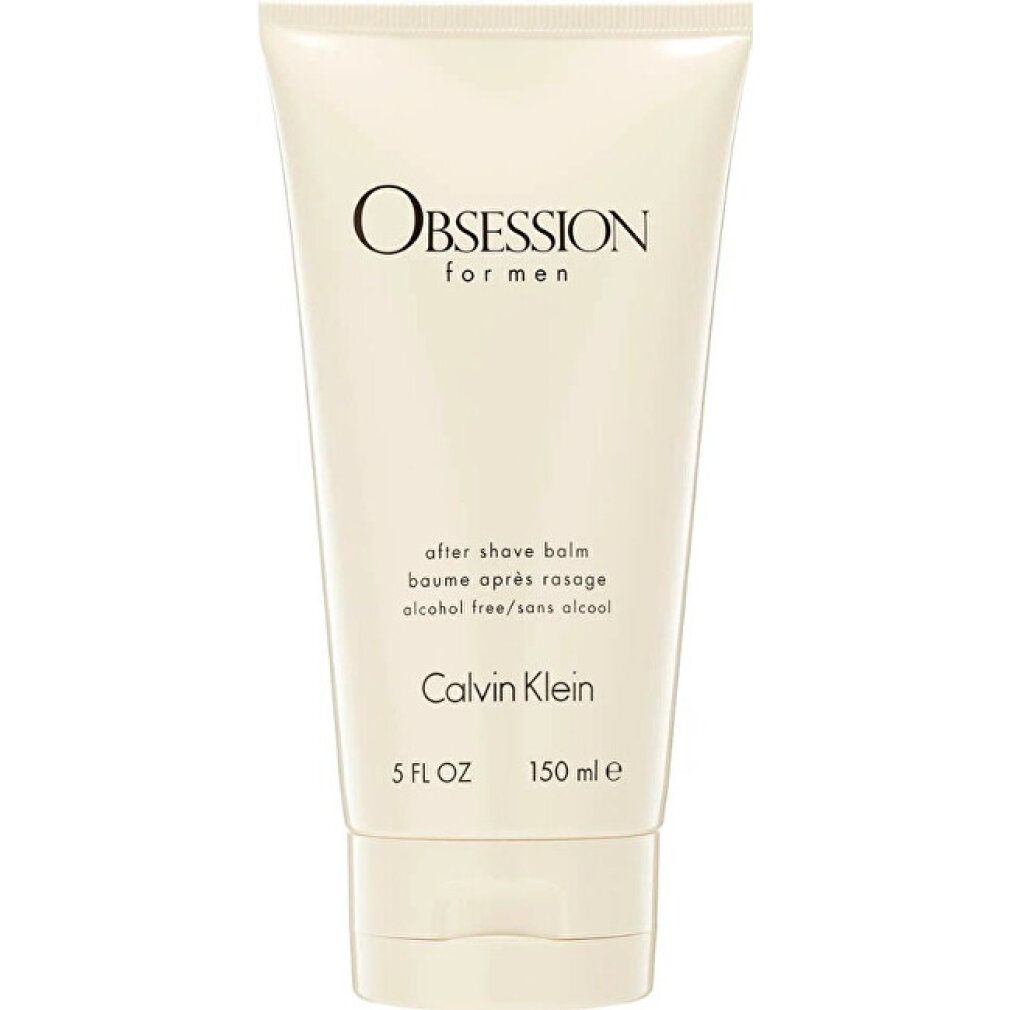 Beige Tube mit Obsession for men, After Shave Balm, Calvin Klein. 150ml, 5 FL OZ. Alkohol frei.