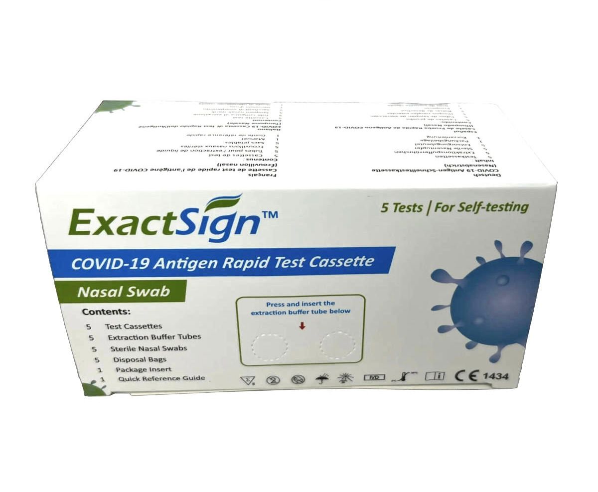 ExactSign COVID-19 Antigen Rapid Test Cassette Laientest CE 1434 - Schnelltest