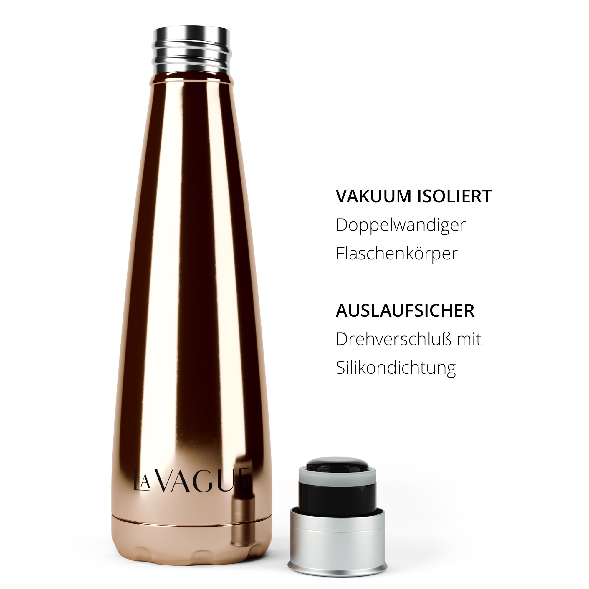 LA VAGUE GRAVITY Edelstahl-Isolierflasche