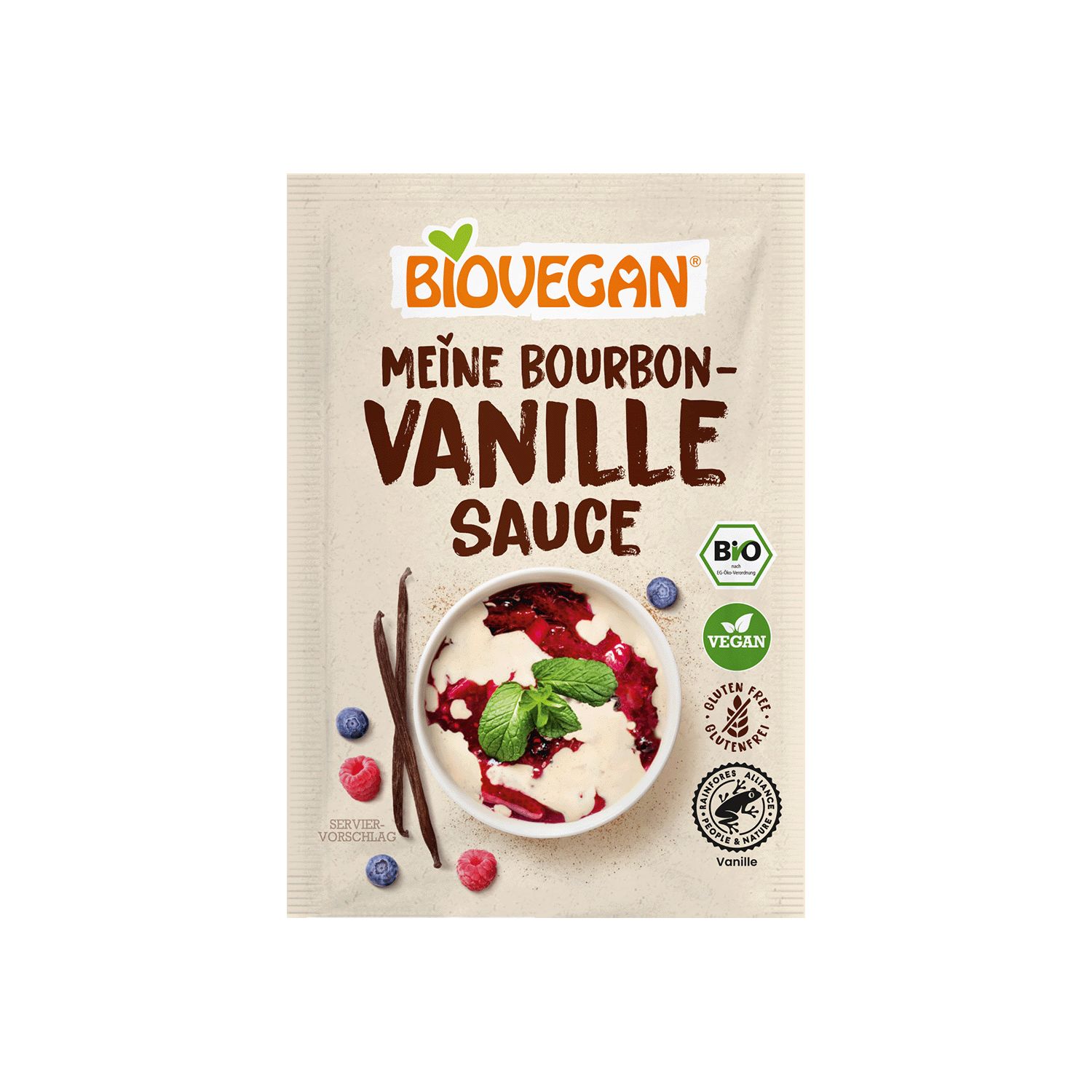 Biovegan VANILLE SAUCE mit Bourbon-Vanille