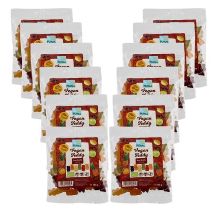 Pural vegane Fruchtgummies halal ohne Gelatine 12x100 g