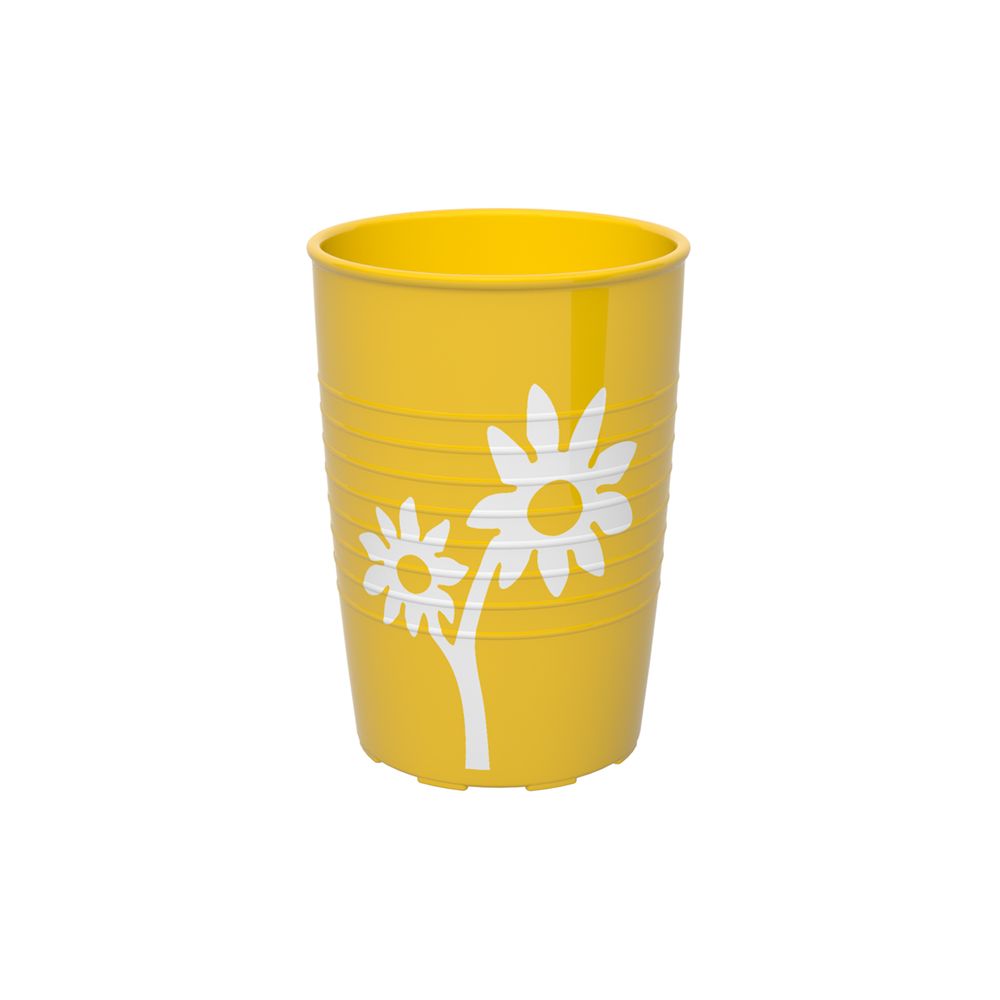 ORNAMIN Becher mit Antirutsch-Trick Blume mit therapeutischem Trinkaufsatz, bruchstabil