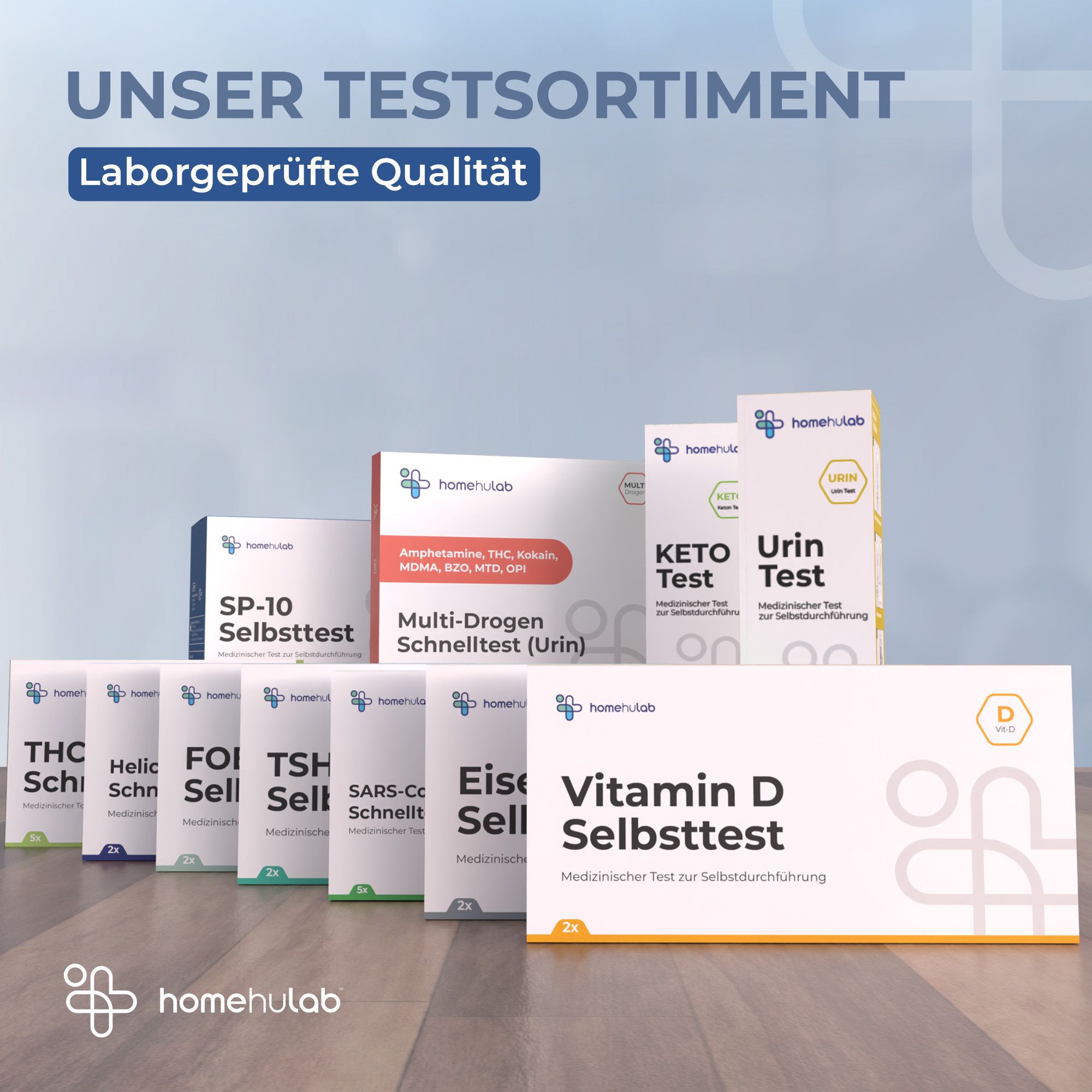 Homehulab 2x Vitamin-D Schnellest – einfacher Selbsttest für Zuhause - Ergebnis in Minuten