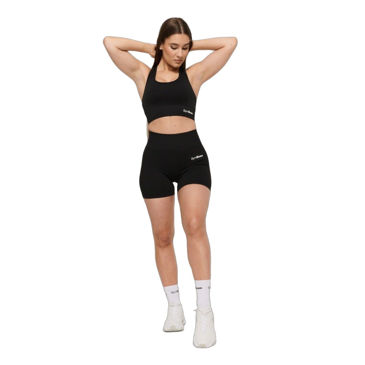 GymBeam Shorts Damen slim mit Gummizug Graphite