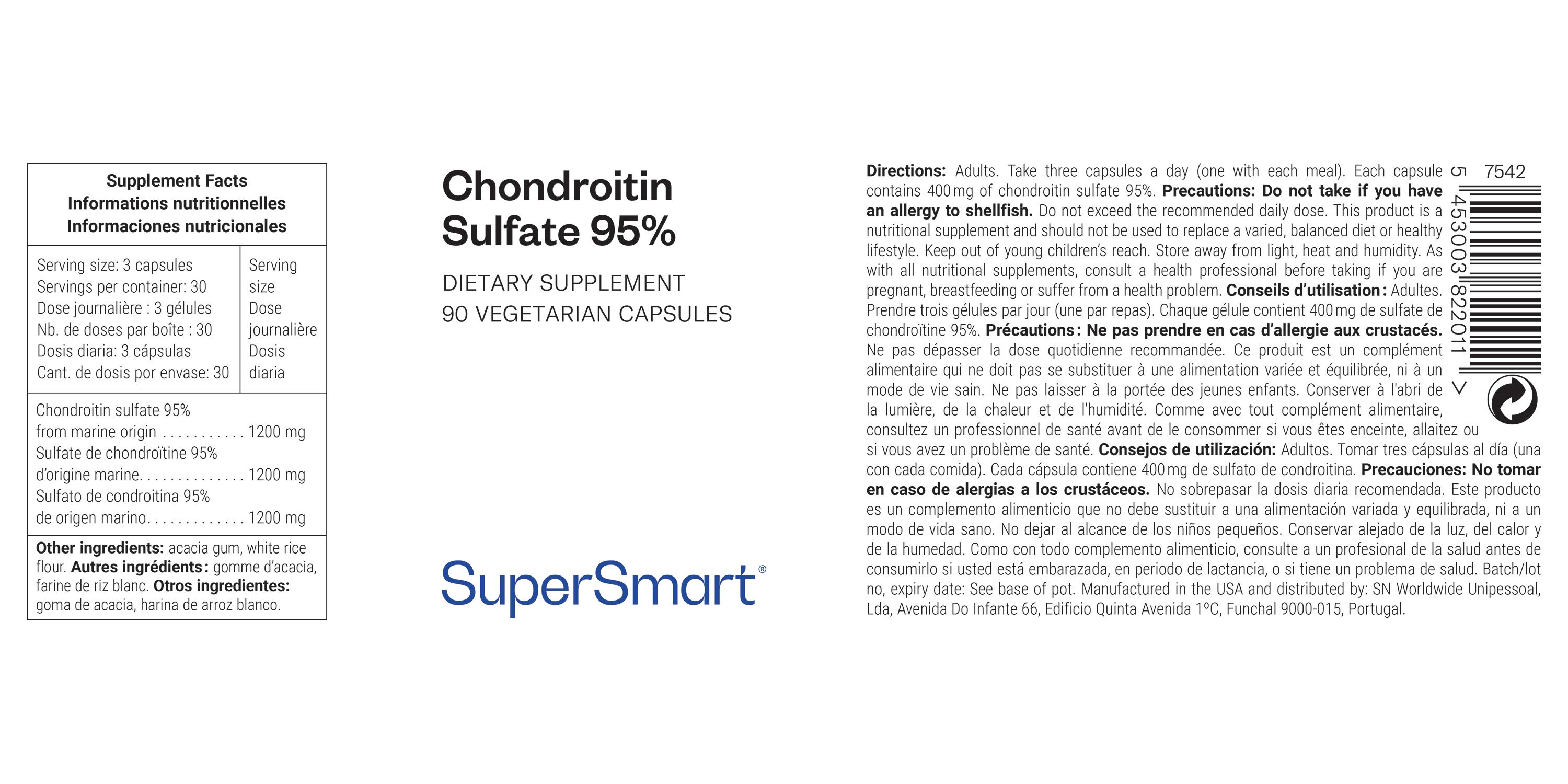 SuperSmart - Chondroitin Sulfate 95% 90 St