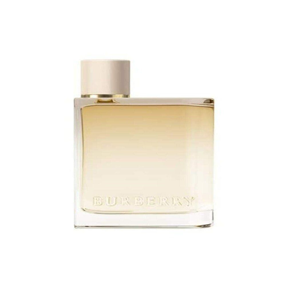 Burberry Her London Dream Eau de Parfum Flakon mit goldfarbenem Detail am Hals.