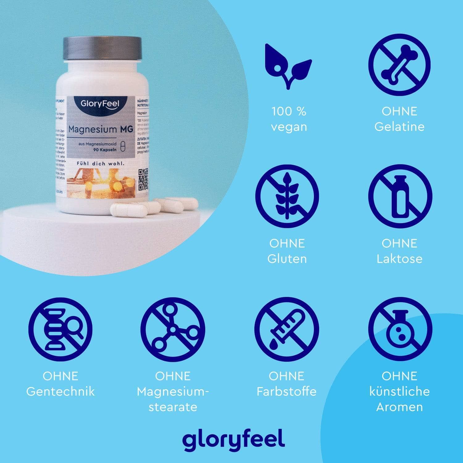 gloryfeel® Magnesium 90 Kapseln