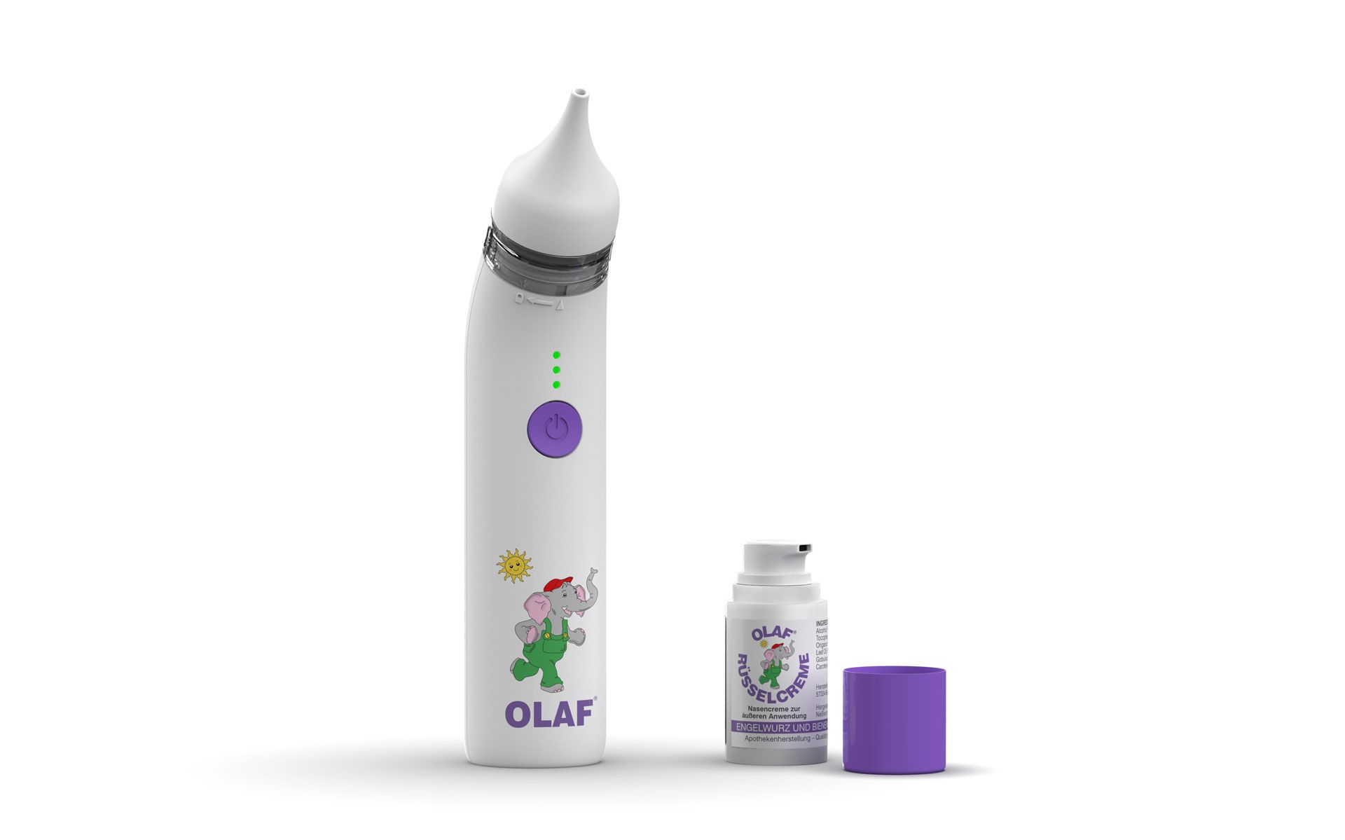 OLAF® Nasenpflege-Set Baby mit USB-C Nasensauger & Nasencreme