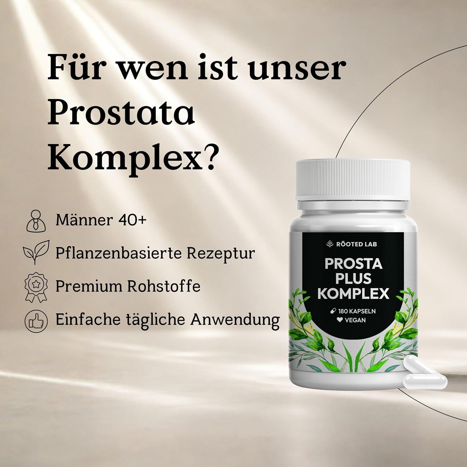 Prostata Kapseln - Prosta Plus Komplex mit Sägepalme, Kürbiskern & Brennnessel