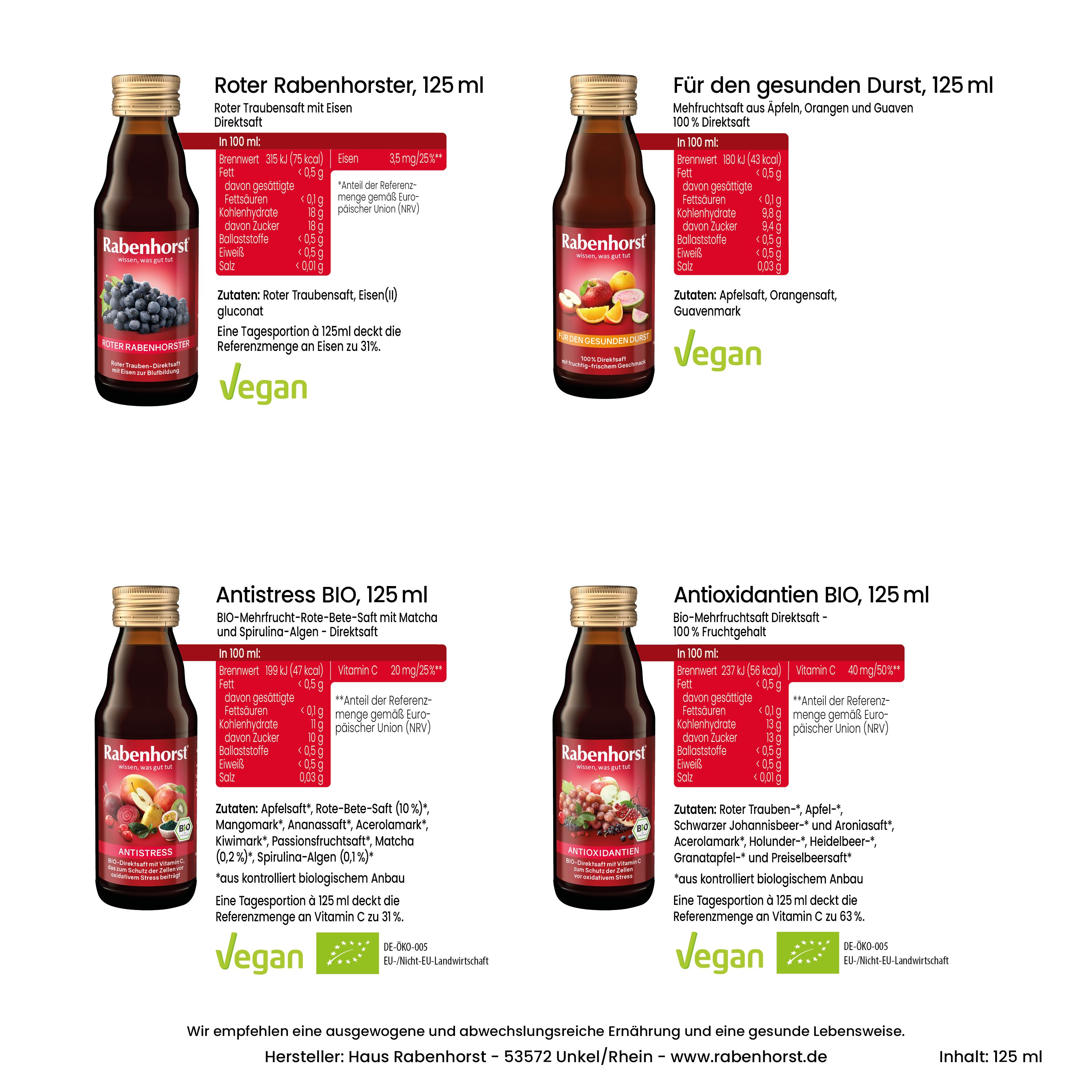 RABENHORST Saft Adventskalender 2026
