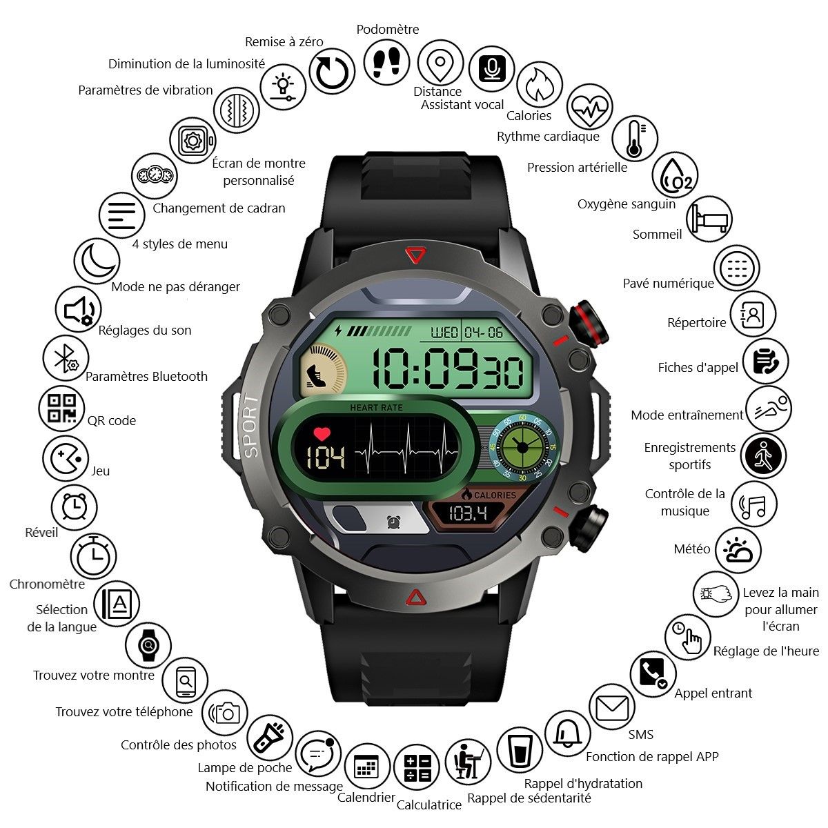 Platyne Multifunktionale Smartwatch