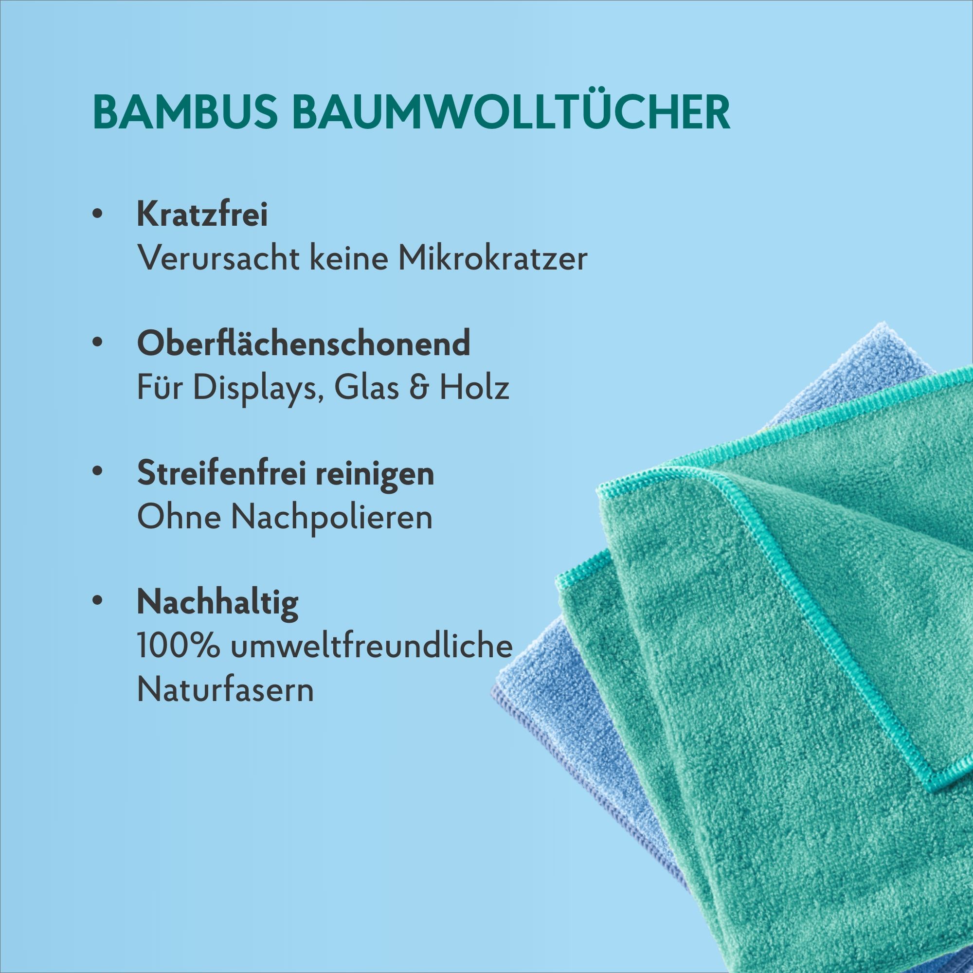 HAKA Bambus-Baumwoll Reinigungstücher