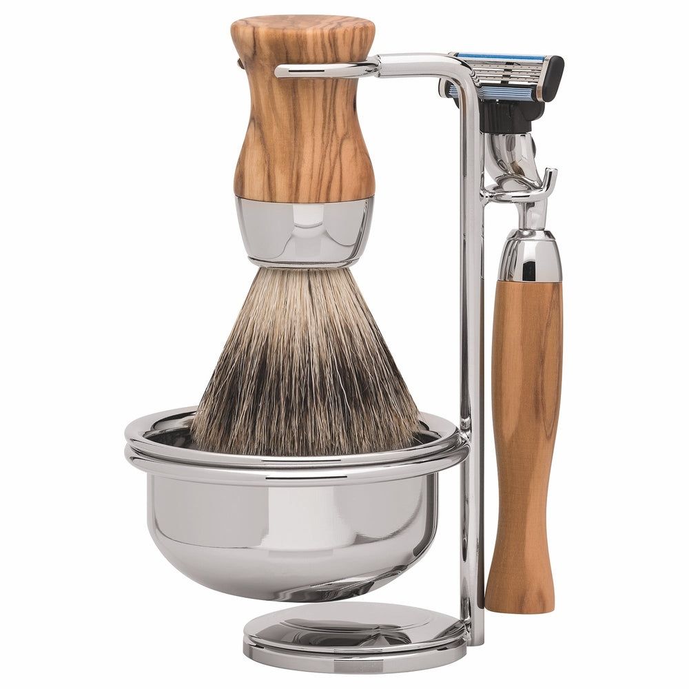 Erbe Solingen Vienna Rasierset Gillette Mach3 Olivenholz 4-teilig 1 St