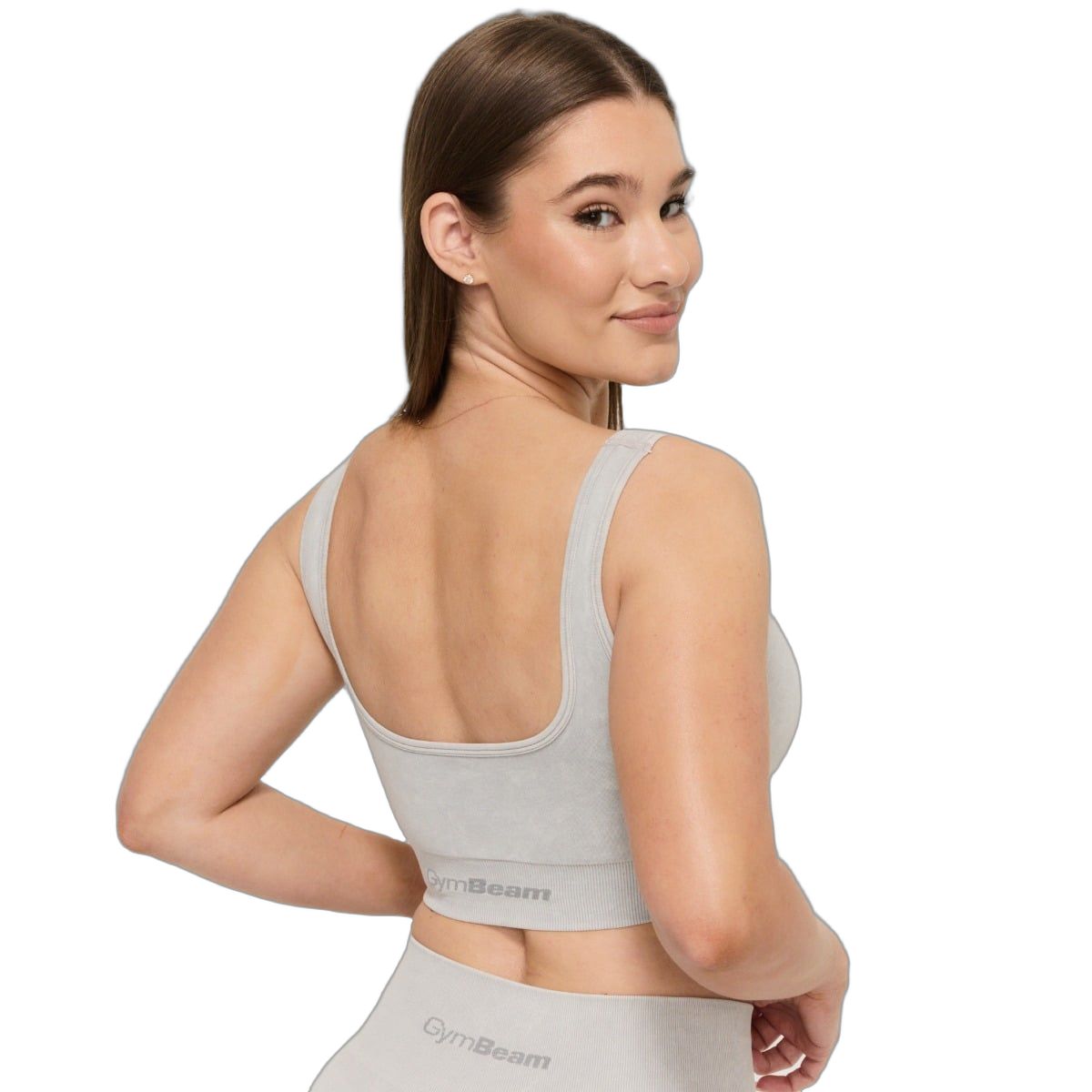 GymBeam Sport-BH Damen LIFT nahtlos mit breiten Trägern in Grau
