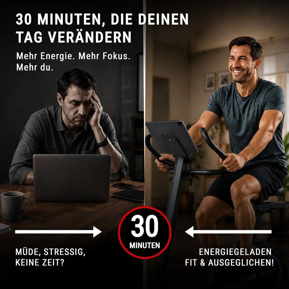 AsVIVA Ergometer Heimtrainer LED H12 Tiefeinsteiger