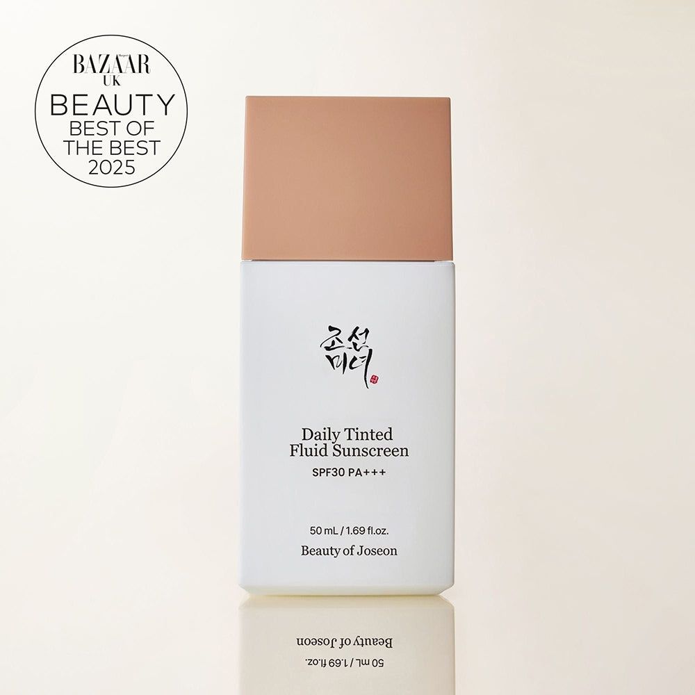 BEAUTY OF JOSEON Daily Tinted Fluid Sunscreen SPF30 PA+++ mit Auszeichnung 'Best of the Best 2025'.