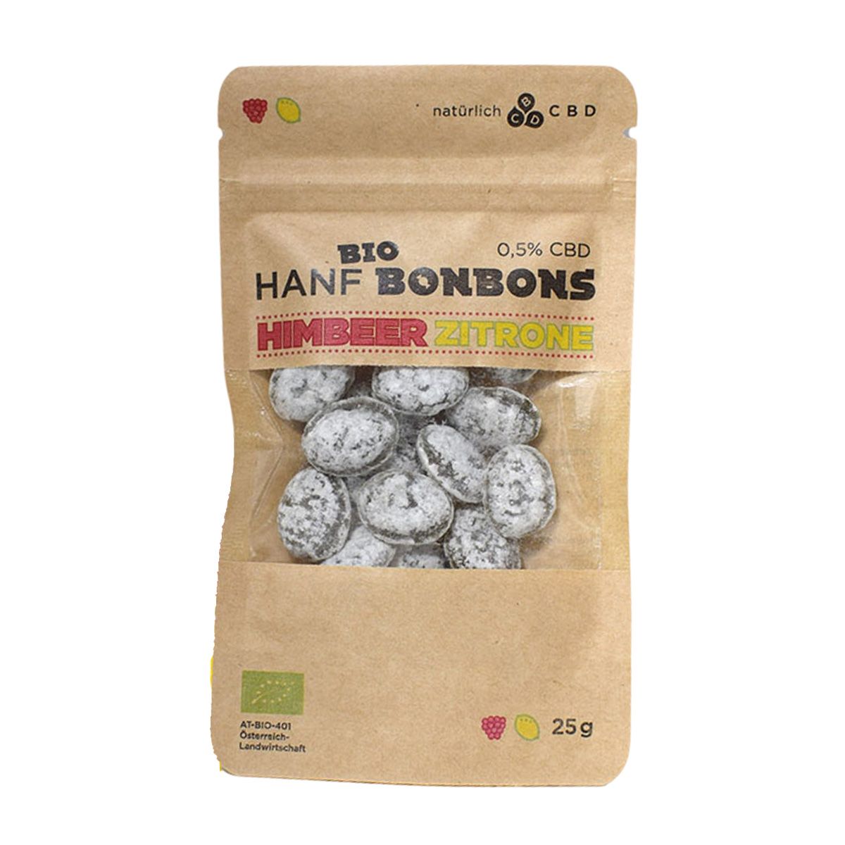 natürlich CBD BIO Hanfbonbons Zitrone