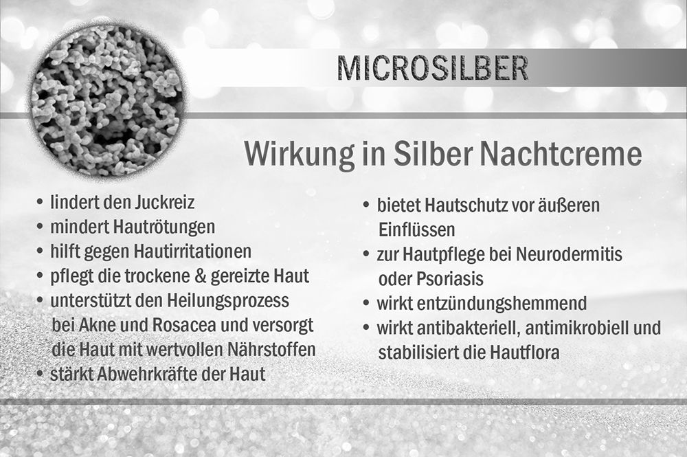 Blueline Nachtcreme, Anti Aging Creme Gesichtspflege , Gesichtscreme mit Microsilber