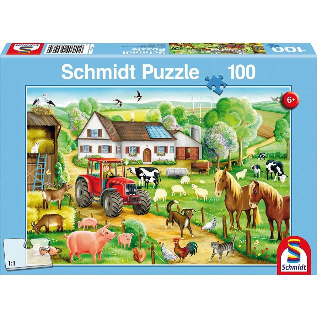 Schmidt Spiele Schmidt Spiele Fröhlicher Bauernhof, 100 Teile