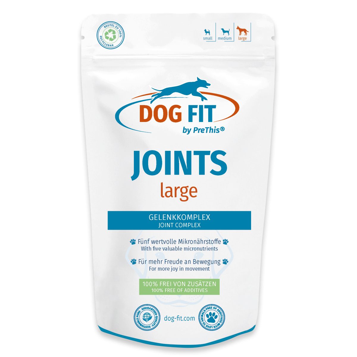 DOG FIT by PreThis® JOINTS » Glucosamin, Collagen, MSM, Teufelskralle, Weihrauch (large)