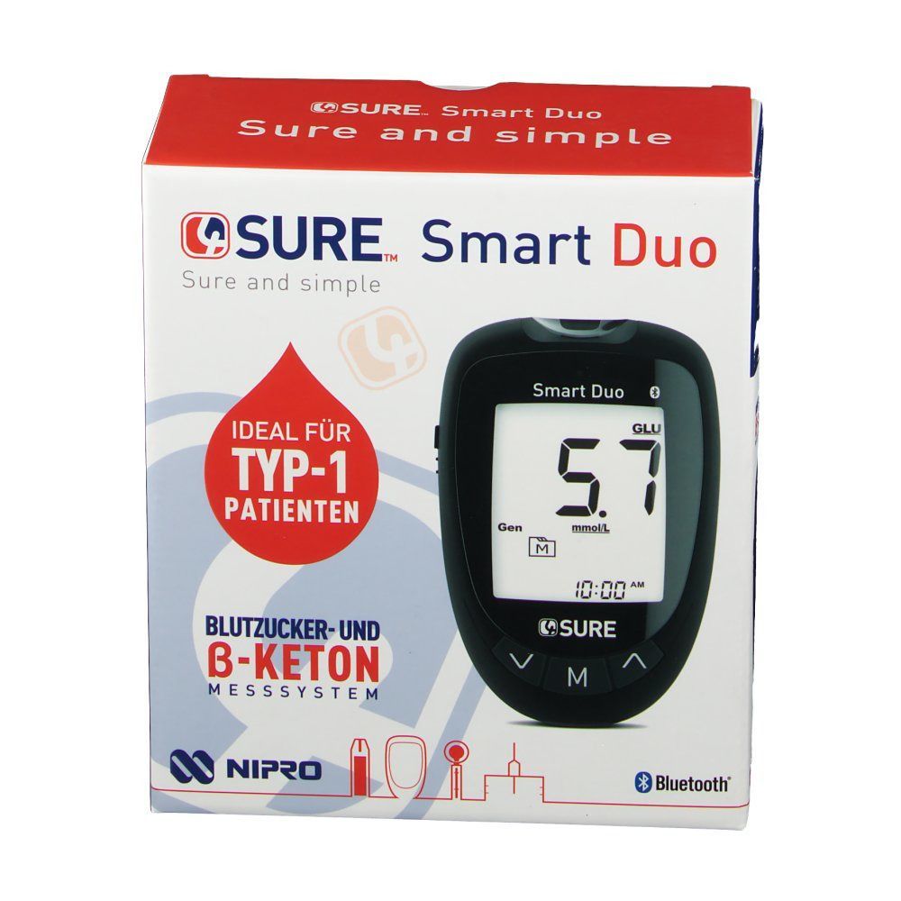4SURE Smart Duo Blutzucker- und ß-Keton Messgerät mmol/L