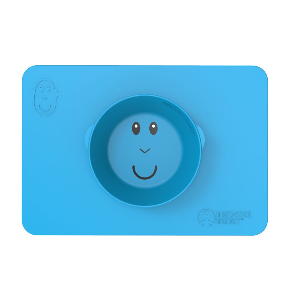 Matchstick Monkey Essenszeit Tischset - Anti-Rutsch-Matte mit Schüssel