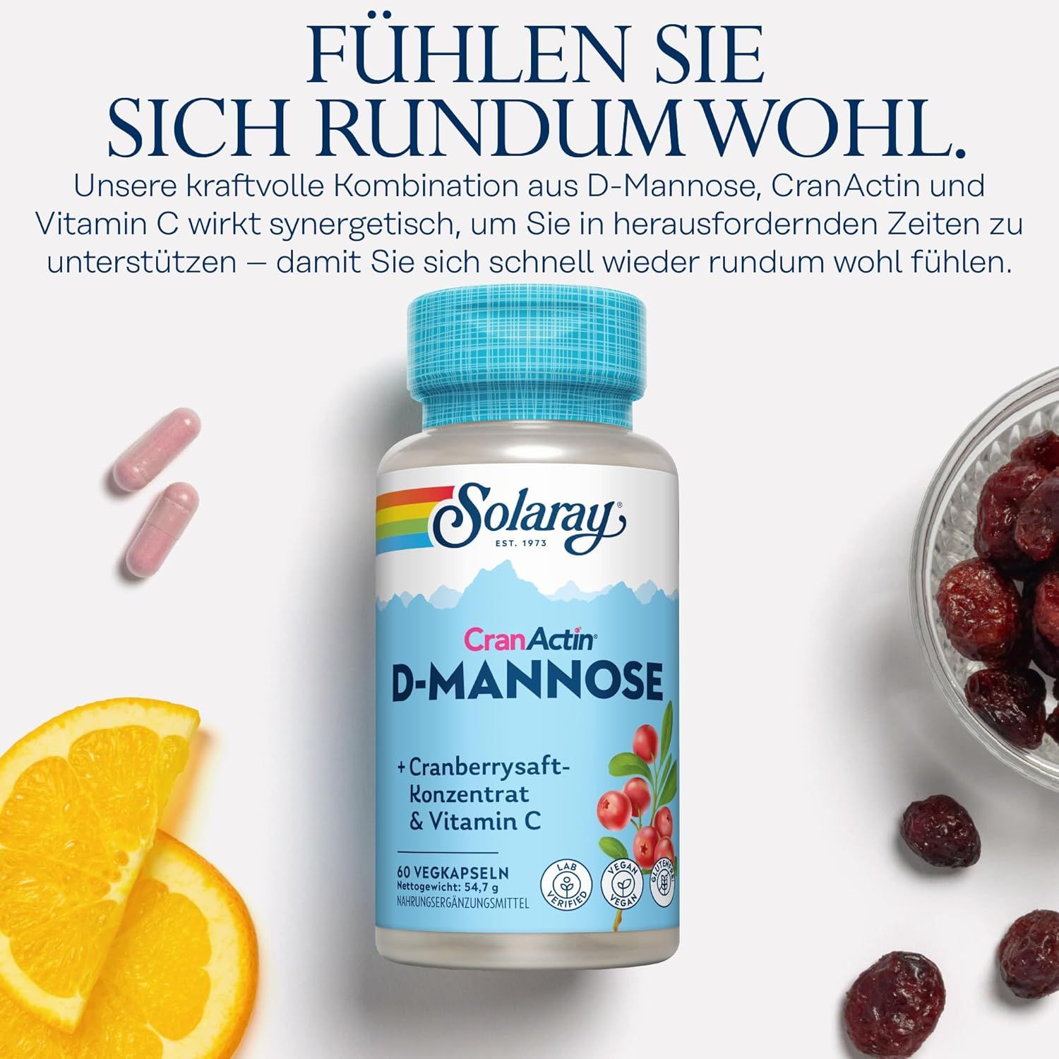 Solaray D-Mannose mit CranActin Kapseln
