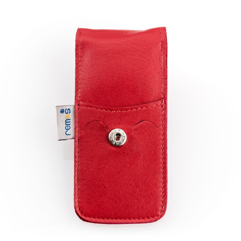 REMOS Etui "Amrita", echtes Leder, rot, leer